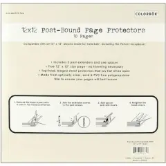 Colorbok&reg; 12" x 12" Top-Loading Page Protectors, 10ct.