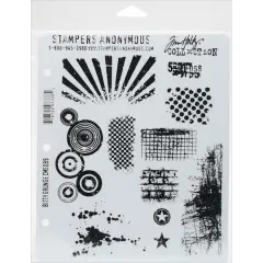 Stampers Anonymous Tim Holtz&reg; Bitty Grunge Cling Stamps