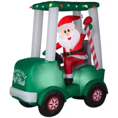 6ft. Airblown&reg; Inflatable Christmas Santa in Golf Cart