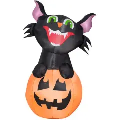 3.5ft. Airblown&reg; Inflatable Halloween Pumpkin Cat