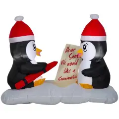 3ft. Airblown&reg; Inflatable Penguin Letters Scene