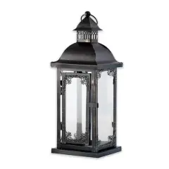 Kate Aspen&reg; Medium Antique Black Decorative Lantern