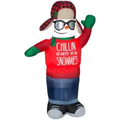 6ft. Animated Airblown&reg; Inflatable Swaying Chillin Snowman