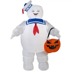 3.5ft. Airblown&reg; Inflatable Halloween Ghostbusters Stay Puft with Pumpkin Tote