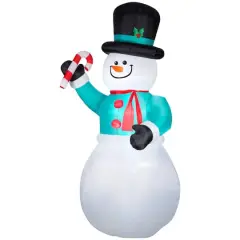 12ft. Airblown&reg; Inflatable Snowman with Candy Cane