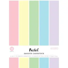 Colorbok&reg; Pastel 8.5" x 11" Smooth Cardstock, 50 Sheets