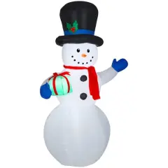 7ft. Airblown&reg; Inflatable Snowman with Gift