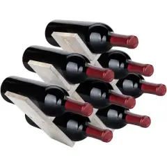 Sorbus Gray 8-Bottle Butterfly Countertop Wine Rack