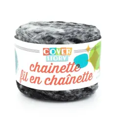 Lion Brand&reg; Cover Story&trade; Chainette Yarn Black