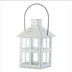 Kate Aspen&reg; Extra Large Vintage White Distressed Lantern
