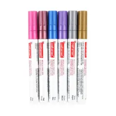 6 Color Metallic Medium Paint Pen Set by Craft Smart&reg;