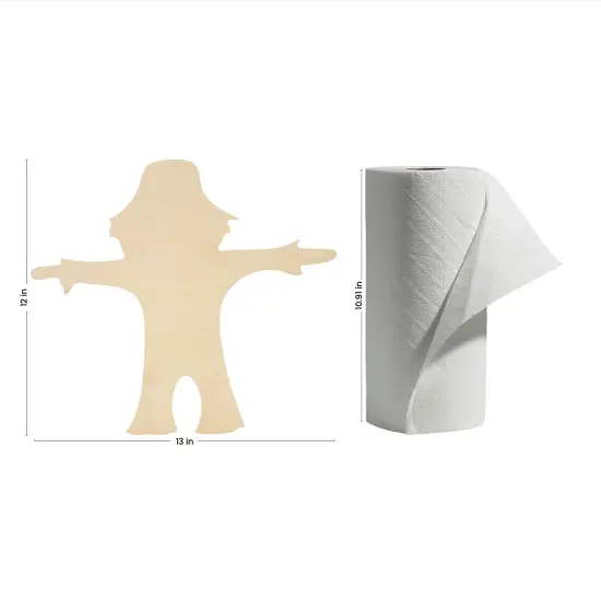 Scarecrow Wood Cutout 12"x13", Unfinished, for Autumn Decor/Crafts | Woodpeckers {3}