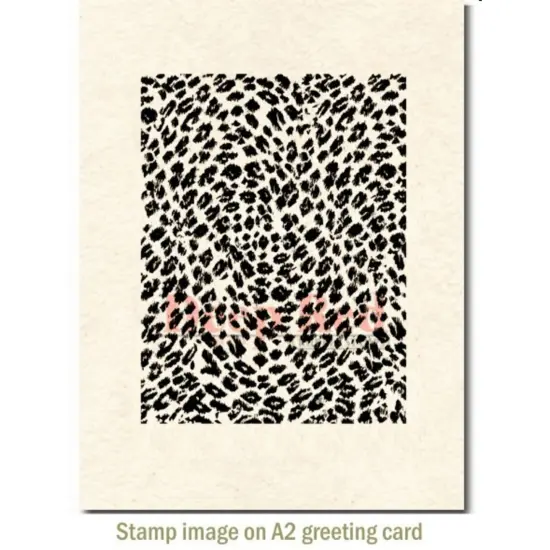 Deep Red Stamps Leopard Print Background Rubber Cling Stamp 3.25 x 4.25 inches {3}