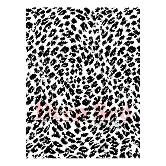 Deep Red Stamps Leopard Print Background Rubber Cling Stamp 3.25 x 4.25 inches {1}