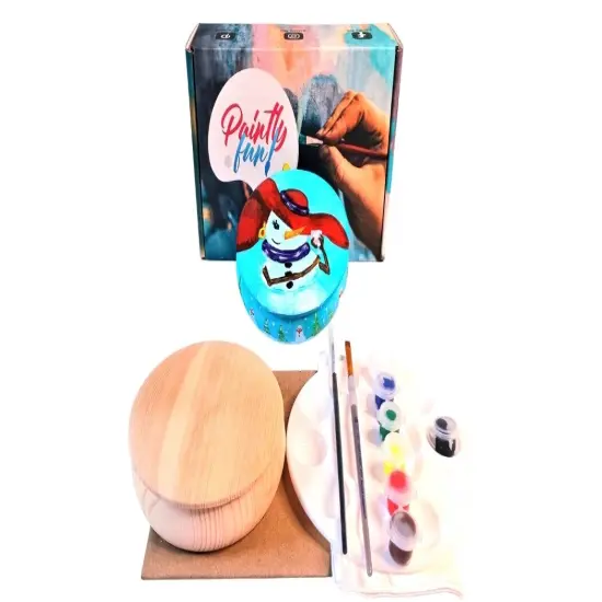 Christmas Paint Kit - Let's Have a Drink Tabletop Trinket Box Painting Kit & Video Lesson, Art Gift Set, DIY Christmas Craft, Beginner Painting, Paint At Home, Paint Party {3}