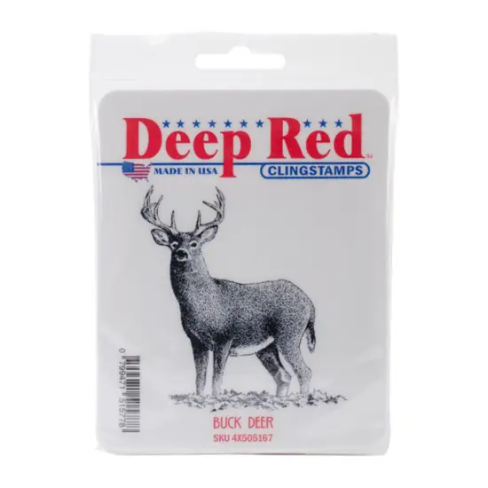 Deep Red Stamps Buck Deer Rubber Cling Stamp 2.7 x 3.2 inches {2}