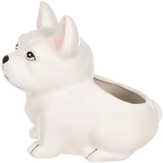 Bulldog Planter5" x 7 " x 3.5" Ceramic Succulent Pot Dog Planter {1}