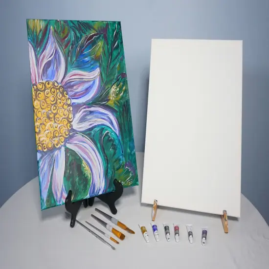 Paint Kit - Breezy Flower Acrylic Painting Kit & Video Lesson, DIY Craft, Art Gift Set, Paint At Home, Paint Party, Beginner Painting {2}