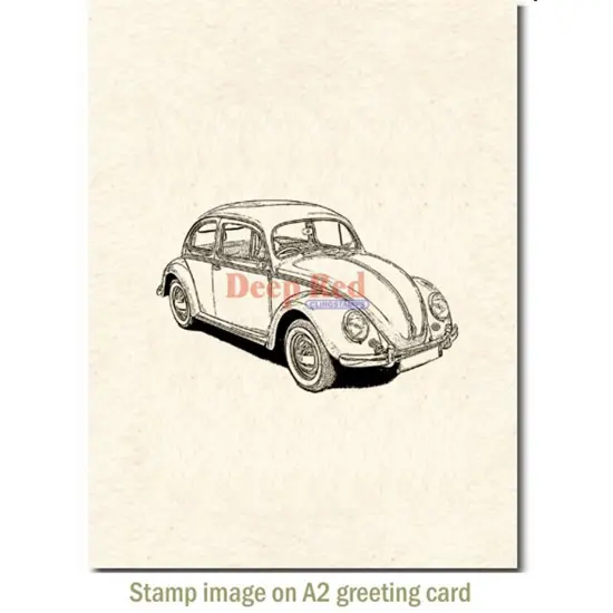Deep Red Stamps VW Bug Rubber Cling Stamp 3 x 2.1 inches {3}