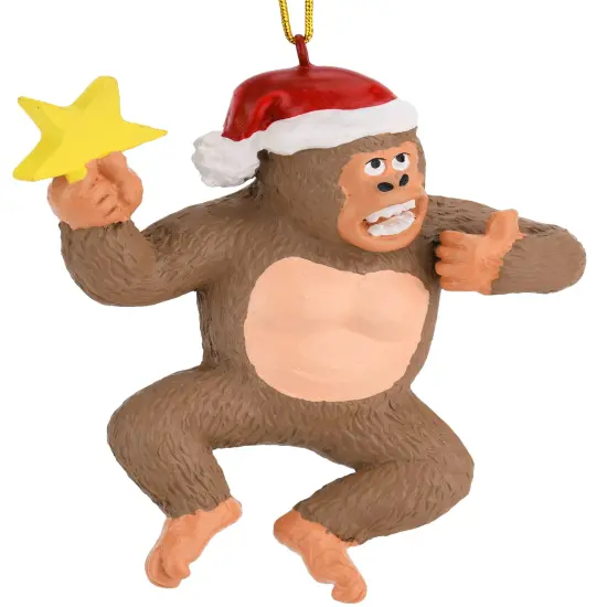 King Kong Climbing The Tree Large Christmas Ornament {4}