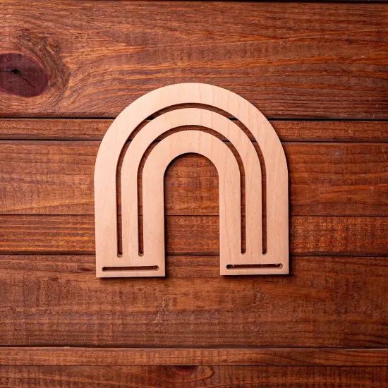 9 in. Unfinished Fiber Art Rainbow Base {1}