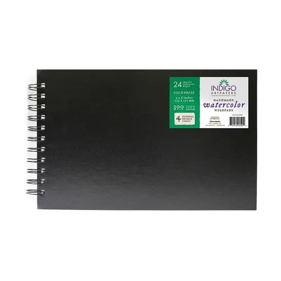 100% Cotton Artist Watercolor Paper-Wiro Pad, 24 Sheets, 300 GSM, 6x9 ( Landscape) {1}