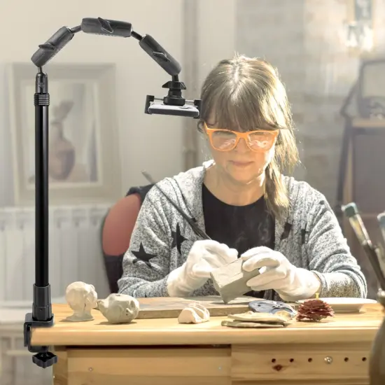 Arkon Mounts CLAMPRV29 Desk Table Clamp Phone or Camera Stand for Nail Art, Baking, Stamping, and Crafting Videos {3}