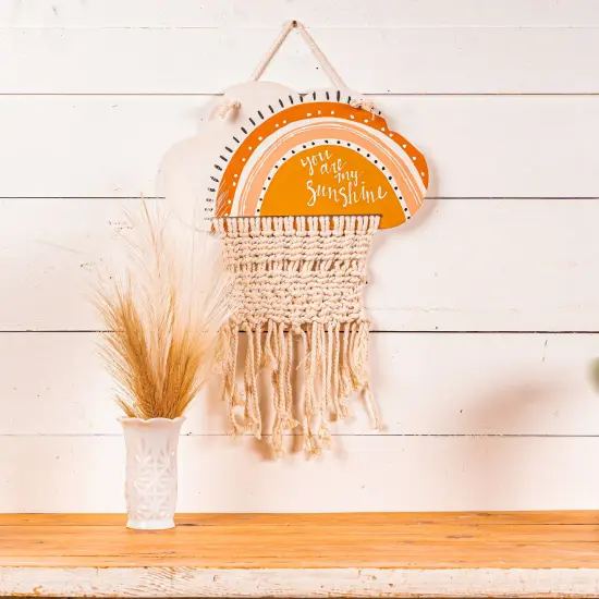 14 in. Unfinished Wooden Fiber Art Cloud Base {3}