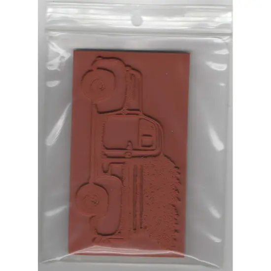 Deep Red Stamps Christmas Tree Pickup Rubber Cling Stamp 4 x 2.2 inches {3}