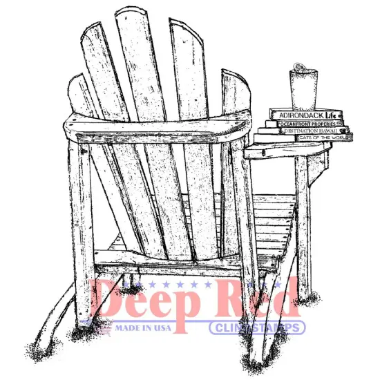 Deep Red Stamps Adirondack Life Rubber Cling Stamp 3 x 3.2 inches {1}