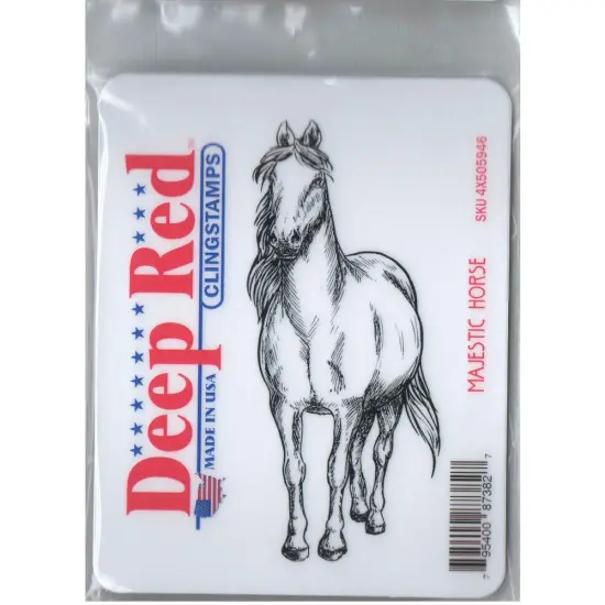 Deep Red Stamps Majestic Horse Rubber Cling Stamp 1.75 x 4.1 inches {2}