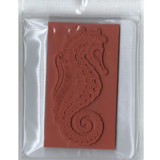 Deep Red Stamps Ornate Seahorse Rubber Cling Stamp 2 x 4.1 inches {3}