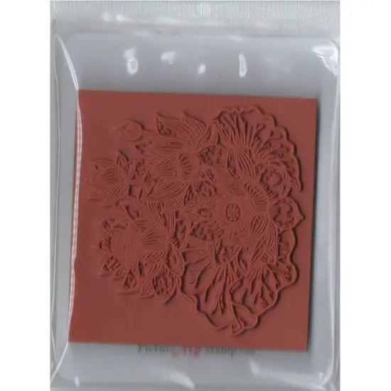 Deep Red Stamps Lotus Rubber Cling Stamp3.2 x 3 inches {3}