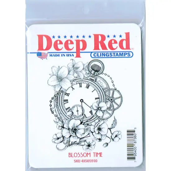 Deep Red Stamps Blossom Time Rubber Cling Stamp 2.75 x 3.2 inches {2}