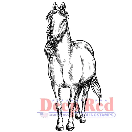 Deep Red Stamps Majestic Horse Rubber Cling Stamp 1.75 x 4.1 inches {1}