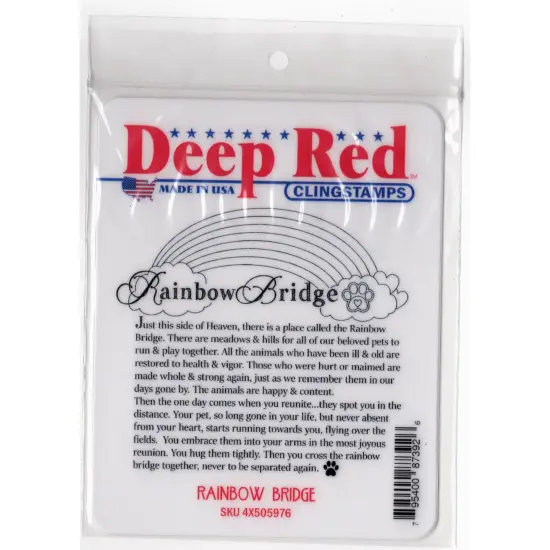 Deep Red Stamps Rainbow Bridge Rubber Cling Stamp 3.2 x 3 inches {2}