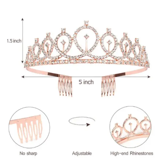 90th Birthday Sash and Crown Happy Rose Gold {5}