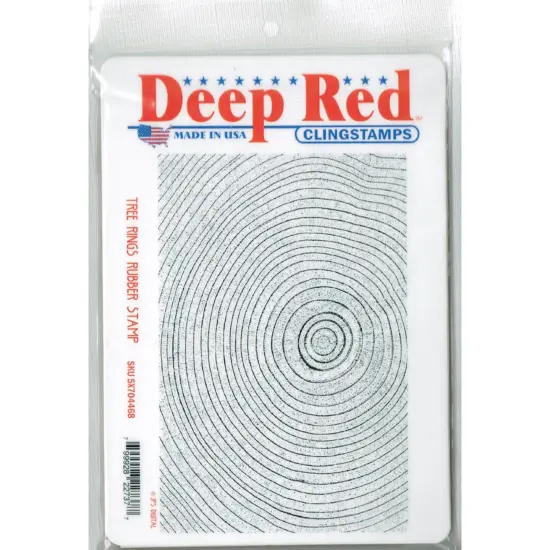 Deep Red Stamps Tree Rings Rubber Cling Stamp 4.25 x 5.5 inches {2}