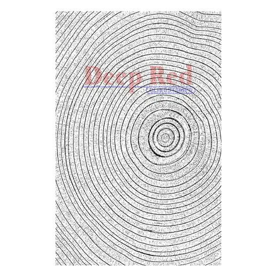Deep Red Stamps Tree Rings Rubber Cling Stamp 4.25 x 5.5 inches {1}