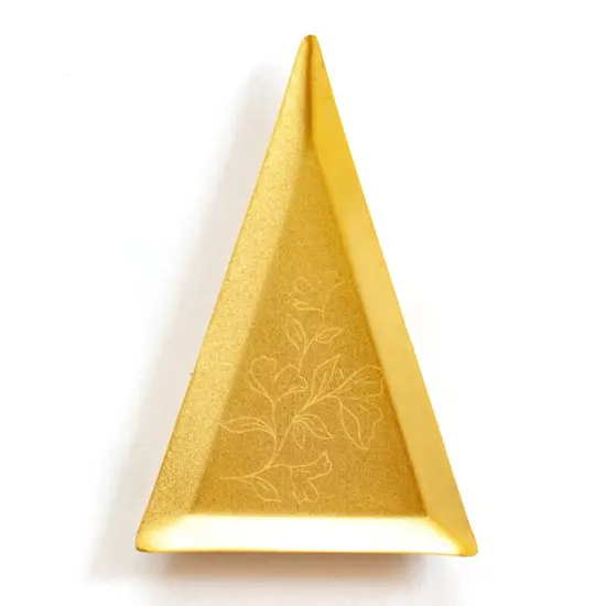 Triangle Brass Tray - Pinkfresh {1}