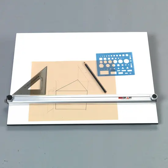 Pro-Draft Parallel Straightedge Board w/Easy-Fold Legs, White, 16" x 21" {1}