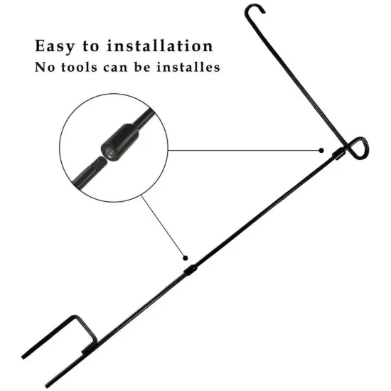 Garden Flag Stand Holder Pole Stopper Anti-Wind Clip USA Season Yard {4}