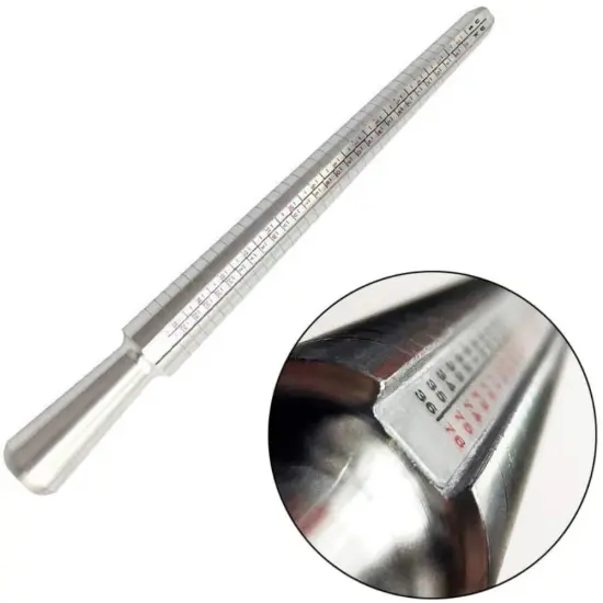 Metal Ring Sizer Measuring Tool &ndash; Ring Gauge for Men & Women, Accurate Jewelry Sizing Tool for Measuring Finger Sizes {1}