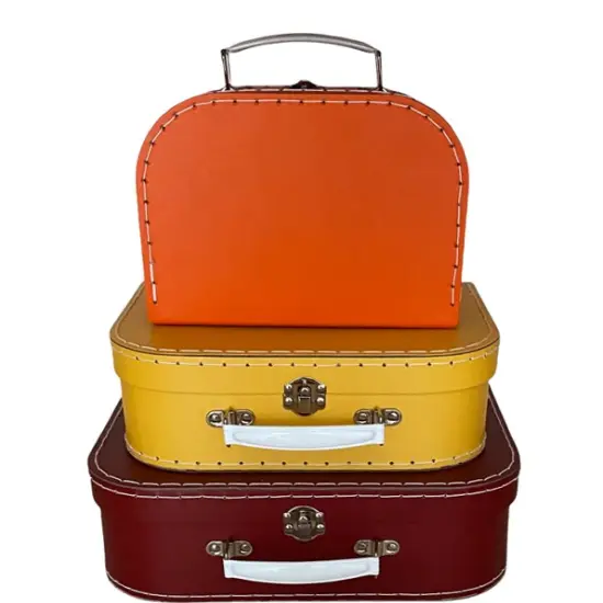 Autumn Decorative Storage Boxes - Set of 3 or 1 Box of Specific Design Burgundy {3}