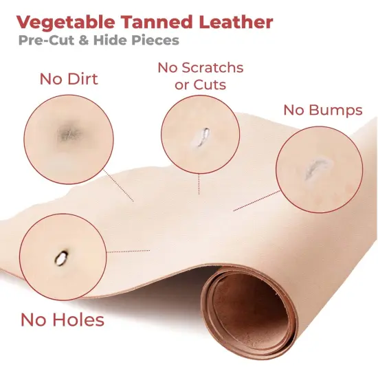 Thick Leather Strip Vegetable Tan Import Cowhide 11-12 oz / 4mm-4.8mm Perfect for Leather Crafting Tool Belts, Straps, Harnesses | Full Grain Leather {5}