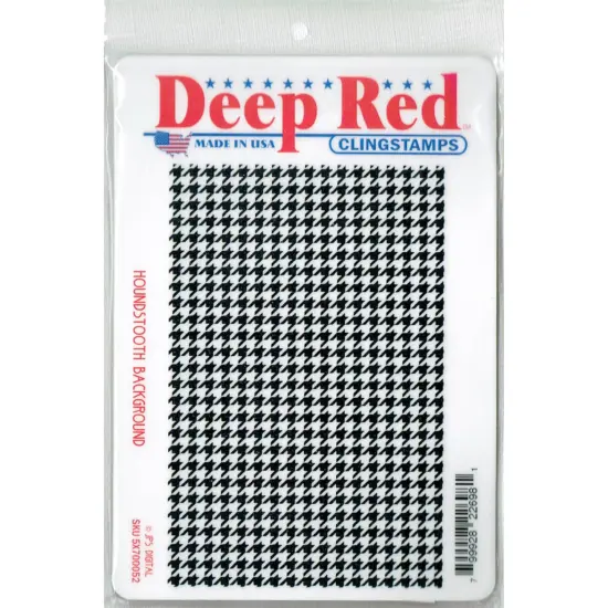Deep Red Stamps Houndstooth Rubber Cling Stamp 4 x 6 inches {2}