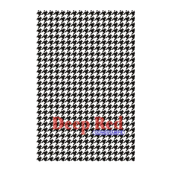 Deep Red Stamps Houndstooth Rubber Cling Stamp 4 x 6 inches {1}