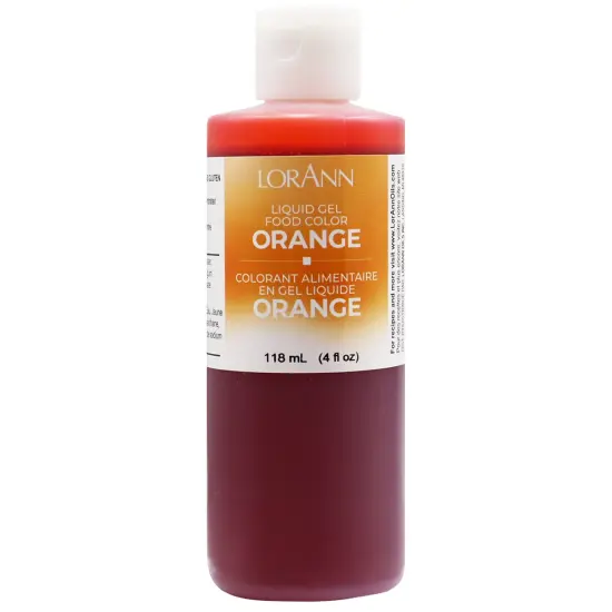 LorAnn Oils Orange Liquid Gel Food Color, 4 ounce {1}