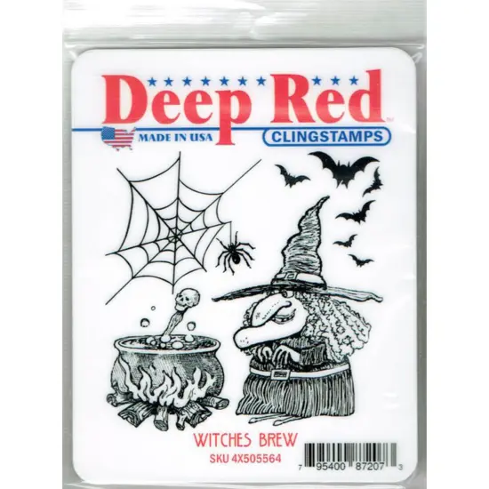 Deep Red Stamps Witches Brew Rubber Cling Stamp 3.1 x 3.1 inches {2}