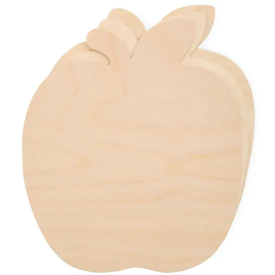 Large Wooden Apple Cutouts 8-1/2 x 9-1/2 Inch, Unfinished Birch | Woodpeckers {1}